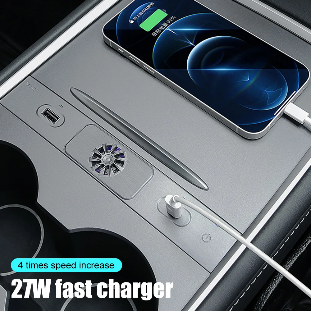 For Tesla Model 3 Y 27W Quick Charger USB Shunt Hub Intelligent Docking Station Car Adapter Powered Splitter aromatherapy LED
For Tesla Model 3 Y 27W Quick Charger USB Shunt Hub Intelligent Docking Station Car Adapter Powered Splitter aromatherapy LED