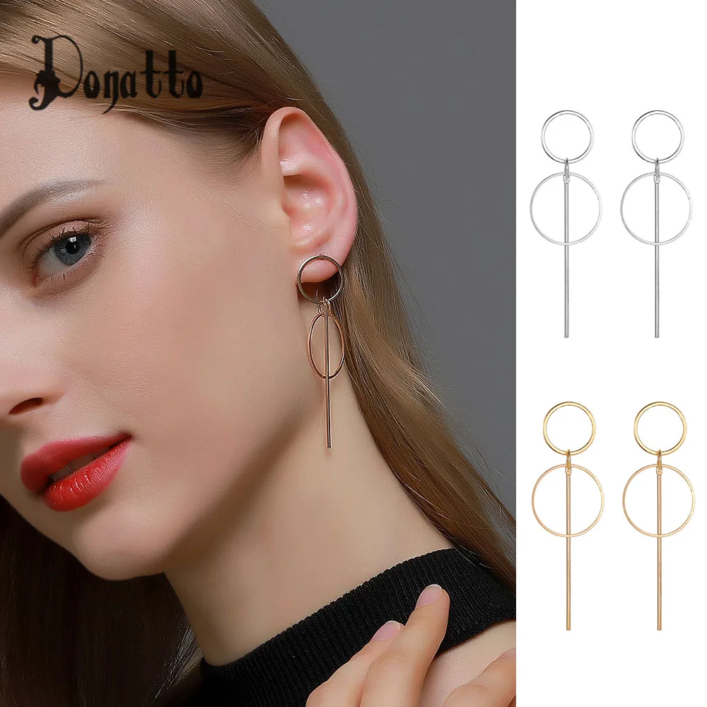 DONATTO Trendy Earrings for Women Drop Big Circle Metal Round Earring Girl Party Causal Office Classic Ear Jewelry
DONATTO Trendy Earrings for Women Drop Big Circle Metal Round Earring Girl Party Causal Office Classic Ear Jewelry