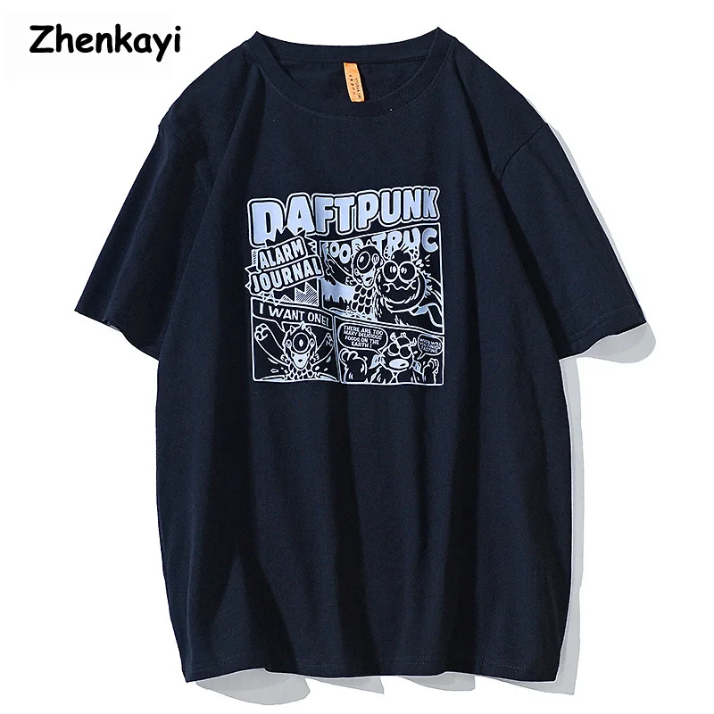 Zhenkayi Casual Short-sleeved T-shirt Men's Loose All-match Clothes Cotton Half-sleeved Simple Men's and Women's Tide Brand Tops
Zhenkayi Casual Short-sleeved T-shirt Men's Loose All-match Clothes Cotton Half-sleeved Simple Men's and Women's Tide Brand Tops