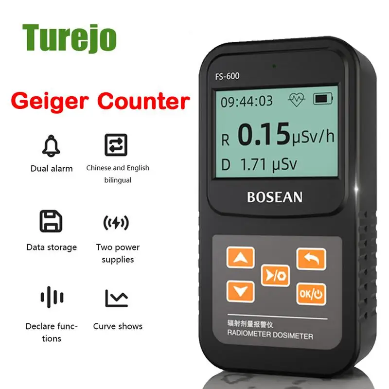 BOSEAN Geiger Counter Nuclear Radiation Detector X Ray Gamma Detector Geiger Counter Dosimeter Radioactive Tester Marble Tool
BOSEAN Geiger Counter Nuclear Radiation Detector X Ray Gamma Detector Geiger Counter Dosimeter Radioactive Tester Marble Tool