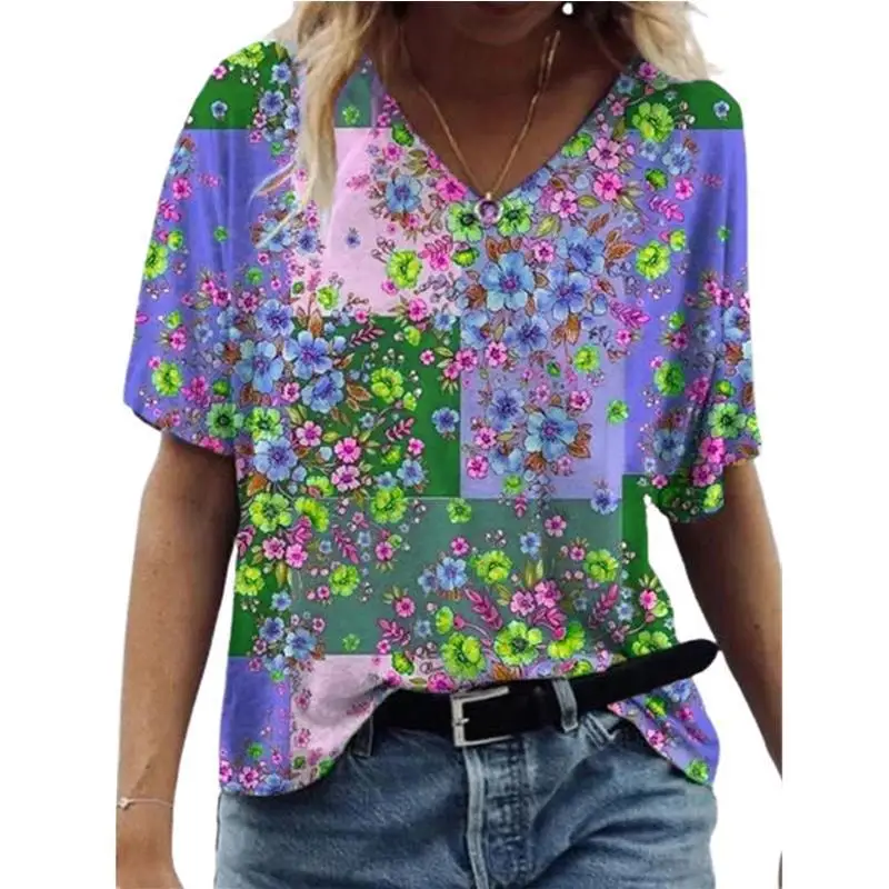 Abstract Retro Print Street Summer New Short Sleeve Multicolor Loose T-Shirt Women
Abstract Retro Print Street Summer New Short Sleeve Multicolor Loose T-Shirt Women