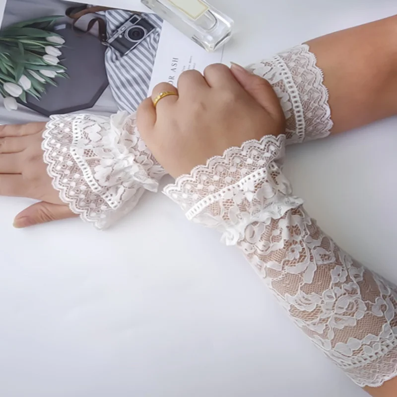 Female Sweater Fake Sleeve Hollow Out Crochet Floral Lace Gloves Summer Fingerless Driving Gloves Sunscreen Elastic Arm Sleeve
Female Sweater Fake Sleeve Hollow Out Crochet Floral Lace Gloves Summer Fingerless Driving Gloves Sunscreen Elastic Arm Sleeve
