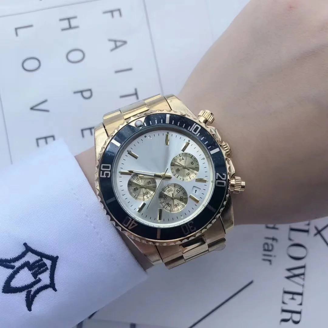 Genuine Luxury Watch For Men Quartz Chronograph Sport Four Seasons Watches Fashion Stainless Steel Women Couple Wristwatch Clock