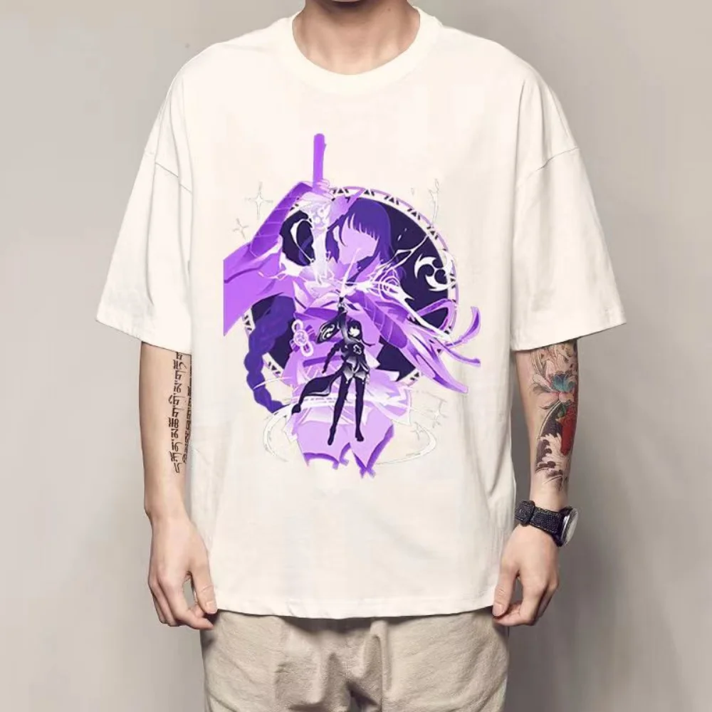 Raiden Shogun Anime T-shirt Genshin Impact Manga Graphic Oversized Men Cotton Short Sleeve Tee Women Top Summer Couple Clothing
Raiden Shogun Anime T-shirt Genshin Impact Manga Graphic Oversized Men Cotton Short Sleeve Tee Women Top Summer Couple Clothing
