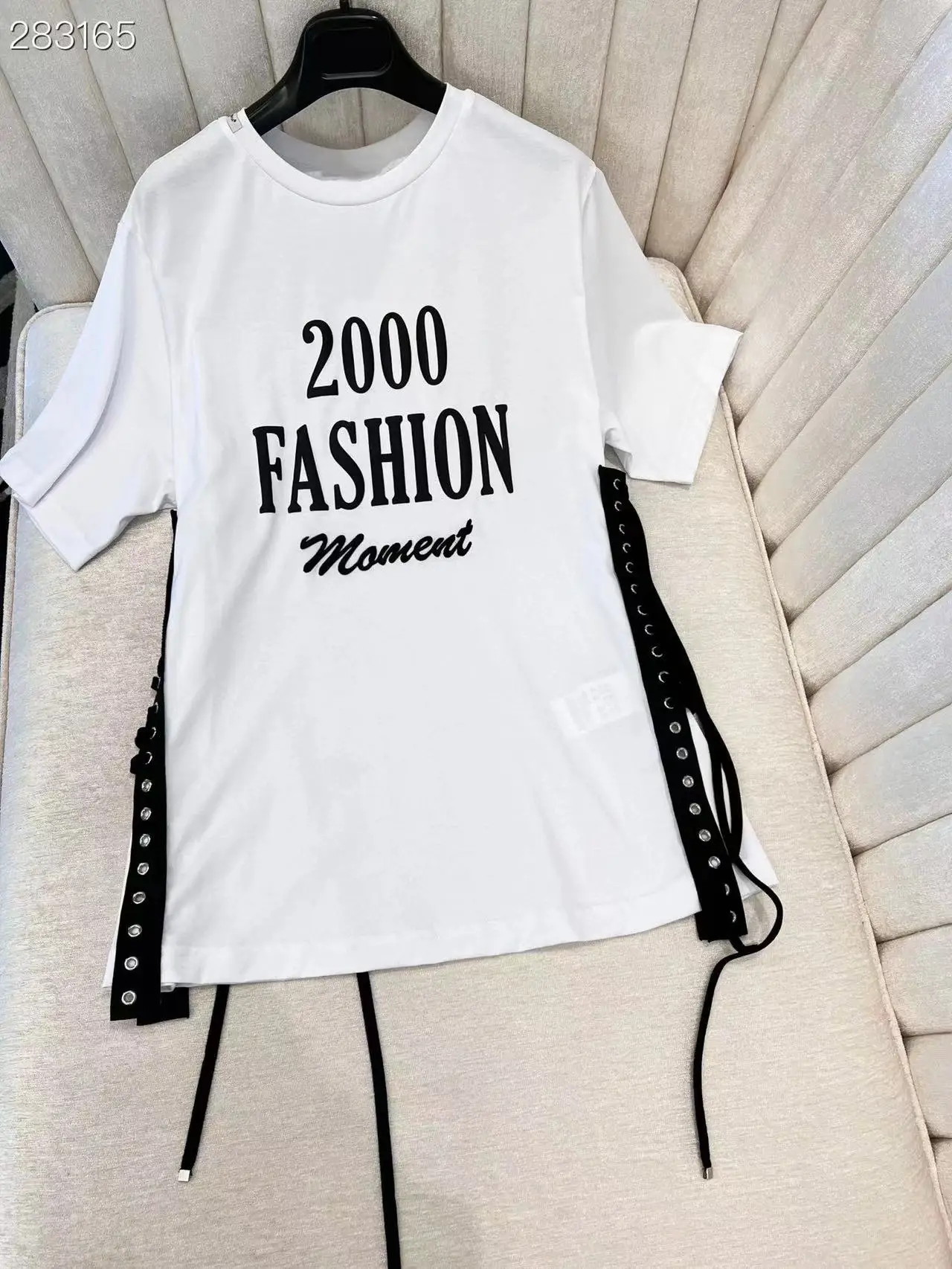 High Quality Spring Summer Ladies 2022 Runway Women Letters Print Short Sleeve O-Neck White T-shirt Elegant Female Clothes
High Quality Spring Summer Ladies 2022 Runway Women Letters Print Short Sleeve O-Neck White T-shirt Elegant Female Clothes