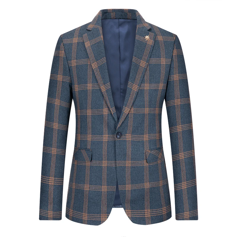 Giacca leggera da uomo Casual sportiva Slim Fit с принтом a quadri a un bottone синяя клетчатая куртка
Giacca leggera da uomo Casual sportiva Slim Fit с принтом a quadri a un bottone синяя клетчатая куртка