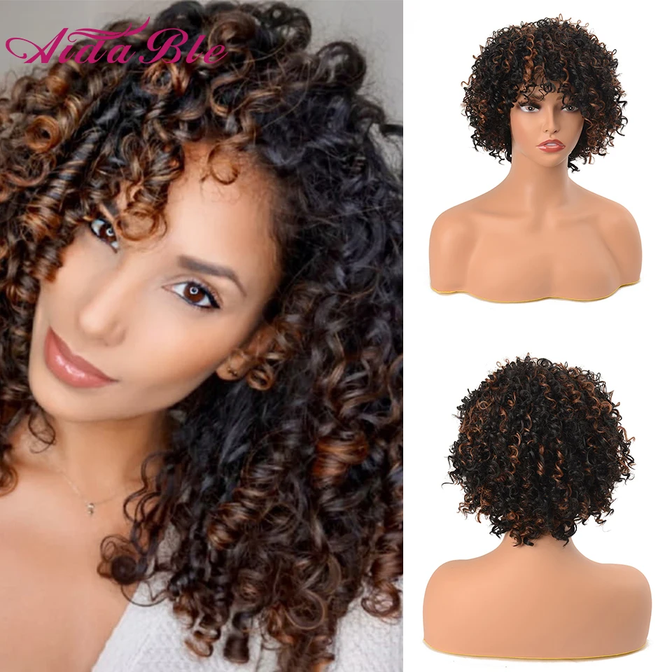 Парики синтетические короткие кудрявые с челкой, термостойкие афро кудрявые для чернокожих женщин, для косплея
Парики синтетические короткие кудрявые с челкой, термостойкие афро кудрявые для чернокожих женщин, для косплея