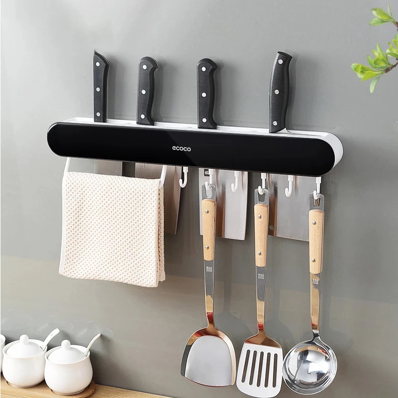 Wall Mounted Knife Holder Shelf Kitchen Nail-Free Accessories Storage Rack Cutlery with Hook Kitchen Knife Holder Utensils
Wall Mounted Knife Holder Shelf Kitchen Nail-Free Accessories Storage Rack Cutlery with Hook Kitchen Knife Holder Utensils