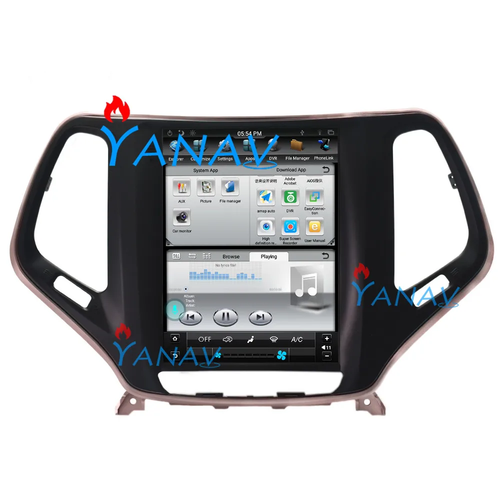 Автомагнитола для Jeep Cherokee 2015-2017, 2 Din, Android, стереоприемник, GPS-навигация, видео, мультимедийный плеер с вертикальным экраном
Автомагнитола для Jeep Cherokee 2015-2017, 2 Din, Android, стереоприемник, GPS-навигация, видео, мультимедийный плеер с вертикальным экраном