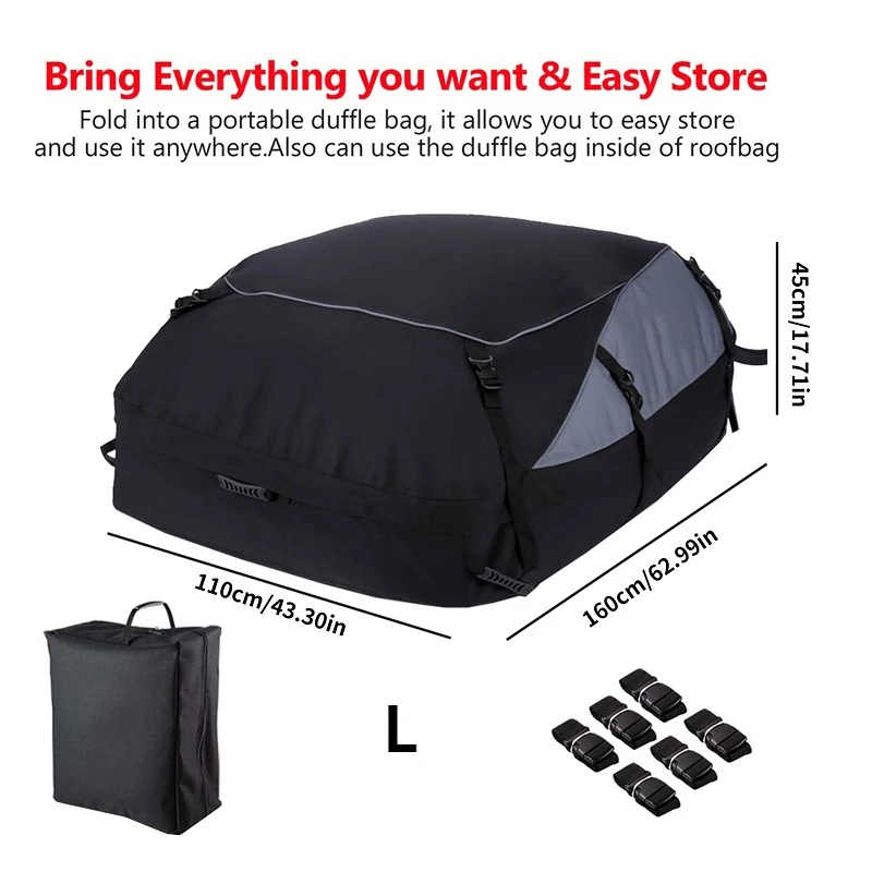 Car Cargo Roof Bag Waterproof Auto Rooftop Luggage Carrier Storage Bag 600D Oxford Cloth Foldable Roof Bag Car Storage Bag
Car Cargo Roof Bag Waterproof Auto Rooftop Luggage Carrier Storage Bag 600D Oxford Cloth Foldable Roof Bag Car Storage Bag