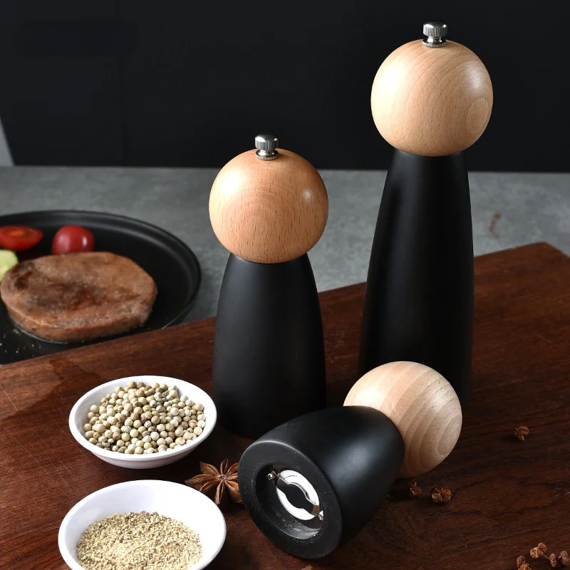 New Japanese Pepper Mill Black Round Head Grinder Manual Pepper Mill Pepper Mill Ceramic Core Kitchen Tools
New Japanese Pepper Mill Black Round Head Grinder Manual Pepper Mill Pepper Mill Ceramic Core Kitchen Tools