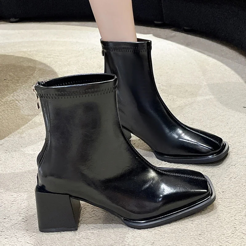 Ankle Women Square Toe Chelsea Boots High Heels Elegant Shoes Winter Designer Pumps 2024 New Trend Motorcycle Zipper Botas Mujer
Ankle Women Square Toe Chelsea Boots High Heels Elegant Shoes Winter Designer Pumps 2024 New Trend Motorcycle Zipper Botas Mujer