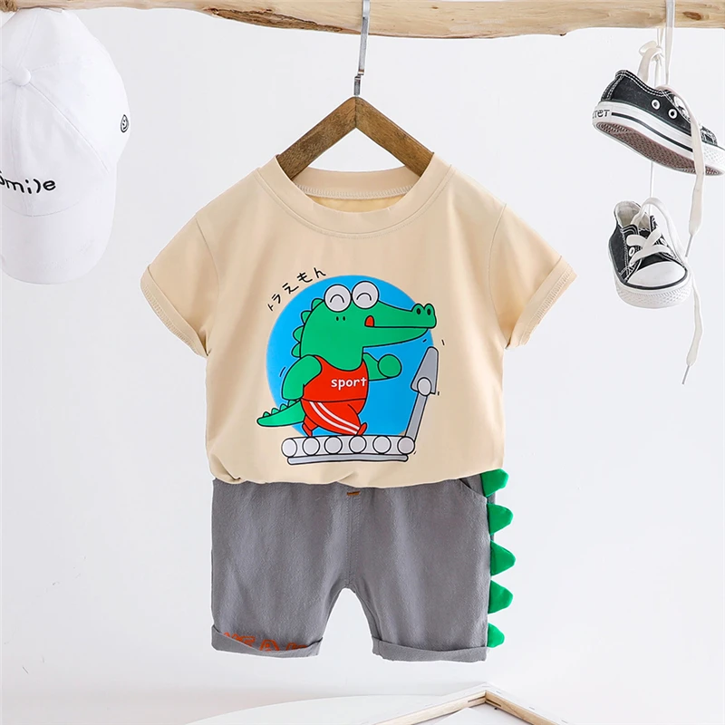 Летние комплекты одежды для маленьких девочек и мальчиков, футболка с коротким рукавом и шорты с героями мультфильмов, детская одежда для о... 
Летние комплекты одежды для маленьких девочек и мальчиков, футболка с коротким рукавом и шорты с героями мультфильмов, детская одежда для о...