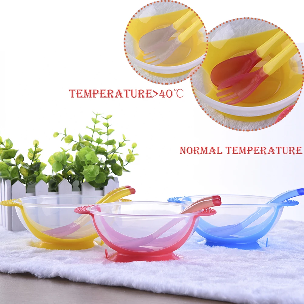Baby Learning Dishes With Suction Cup Kids Safety Dinnerware Set Assist Bowl Temperature Sensing Spoon Fork Tableware
Baby Learning Dishes With Suction Cup Kids Safety Dinnerware Set Assist Bowl Temperature Sensing Spoon Fork Tableware