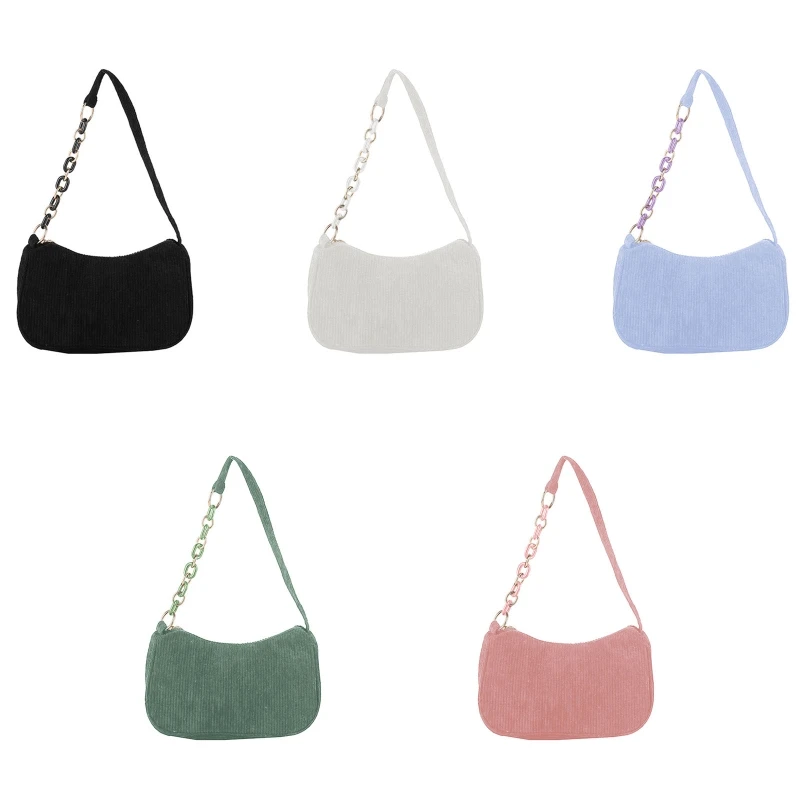 Fashion Underarm Bag Stripe Corduroy Shoulder Bag with Zipper Messenger Bag All-match Clutch Handbag for Valentine's Day
Fashion Underarm Bag Stripe Corduroy Shoulder Bag with Zipper Messenger Bag All-match Clutch Handbag for Valentine's Day