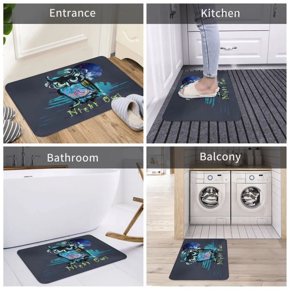Door Mat Grunge Night Owl Decor 3D Rug Carpet Bathmat Anti-slip Entrance Living Room Home Kitchen Absorbent Bedroom Balcony
Door Mat Grunge Night Owl Decor 3D Rug Carpet Bathmat Anti-slip Entrance Living Room Home Kitchen Absorbent Bedroom Balcony