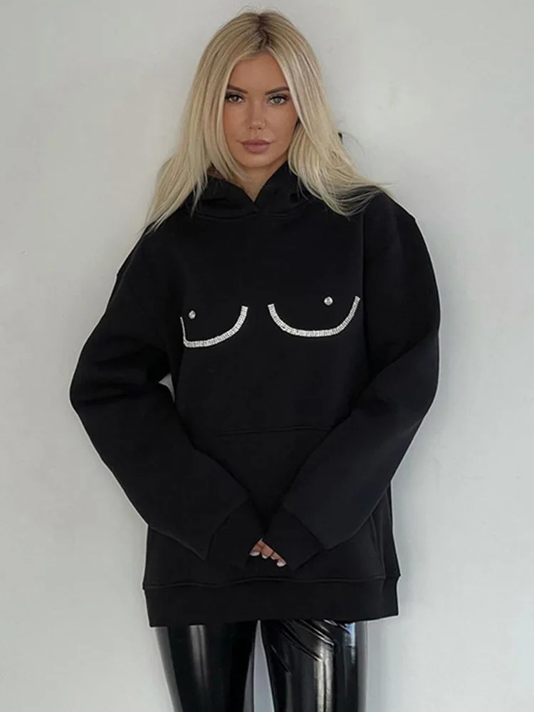 Print Hoodies Women Black Hooded Sweatshirts With Hat Loose Casual Tops Autumn 2022 Vintage Street Style Party Clothing Fashion
Print Hoodies Women Black Hooded Sweatshirts With Hat Loose Casual Tops Autumn 2022 Vintage Street Style Party Clothing Fashion