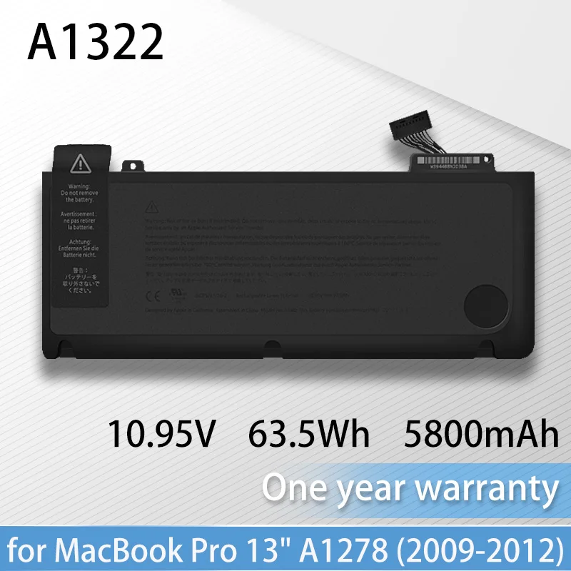 New A1322 Laptop Battery for Apple Macbook Pro 13 inch A1278 2009-2012 MD101 MC724 MD314 MB990LL/A MB990TA/A MB990ZP/A MB991CH/A
New A1322 Laptop Battery for Apple Macbook Pro 13 inch A1278 2009-2012 MD101 MC724 MD314 MB990LL/A MB990TA/A MB990ZP/A MB991CH/A