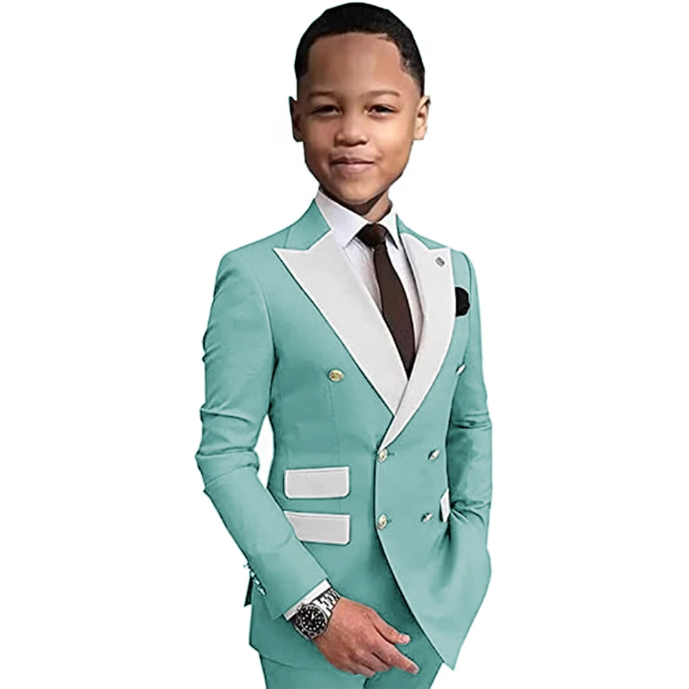 Boys Peaked Lapel Suits for Wedding Prom Party 2 Piece Double Breasted Jacket Pants Kids Dress Clothes Luxury Costume 3-16 Years
Boys Peaked Lapel Suits for Wedding Prom Party 2 Piece Double Breasted Jacket Pants Kids Dress Clothes Luxury Costume 3-16 Years