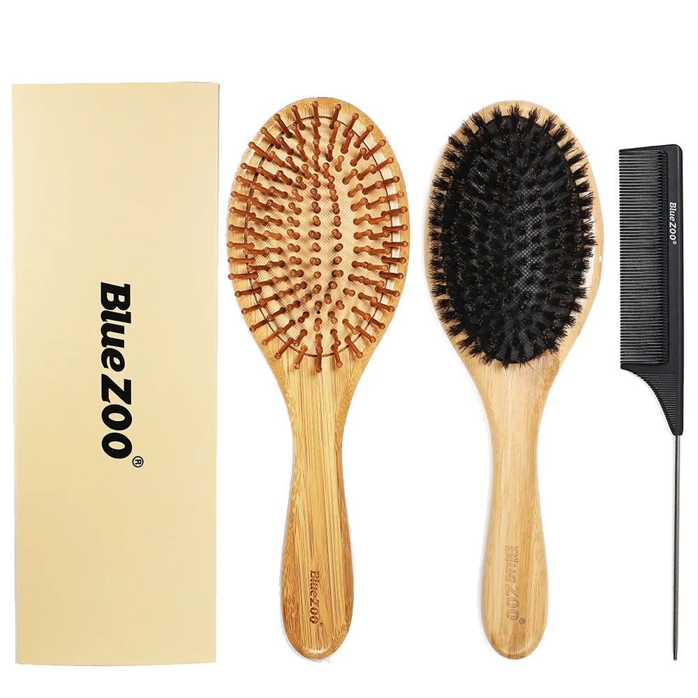 Голубая Антистатическая расческа для волос в зоопарке Nanzhu, Бамбуковая игла, щетка для волос из свиной щетины, набор из 3 предметов, Антистати...
Голубая Антистатическая расческа для волос в зоопарке Nanzhu, Бамбуковая игла, щетка для волос из свиной щетины, набор из 3 предметов, Антистати...