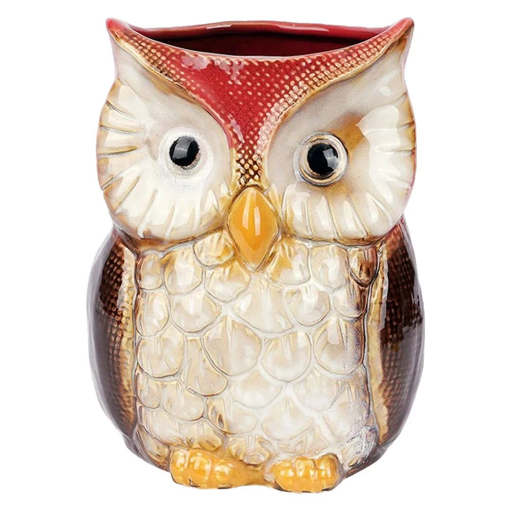 Ceramic Owl Storage Jar Decorative Ceramic Craft Owl Shaped Vase Kitchen Fork Storage Jar
Ceramic Owl Storage Jar Decorative Ceramic Craft Owl Shaped Vase Kitchen Fork Storage Jar