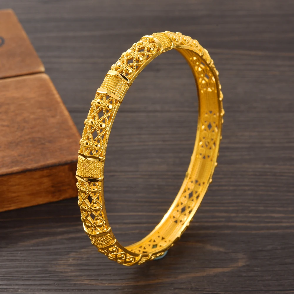 24k 68MM Fashion Europe Dubai Wedding Bangle Ethiopian High Quality Gold Color Classic Nicely Cute Bracelet Women Birthday Gifts
24k 68MM Fashion Europe Dubai Wedding Bangle Ethiopian High Quality Gold Color Classic Nicely Cute Bracelet Women Birthday Gifts