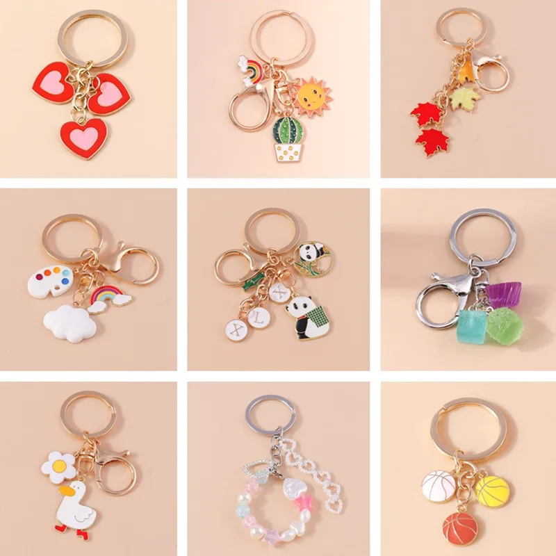 Cute Keychains Cartoon Animal Love Heart Flower Rainbows Charm Pendants Keyrings Souvenir Gifts for Women Men Handbag Key Chains
Cute Keychains Cartoon Animal Love Heart Flower Rainbows Charm Pendants Keyrings Souvenir Gifts for Women Men Handbag Key Chains