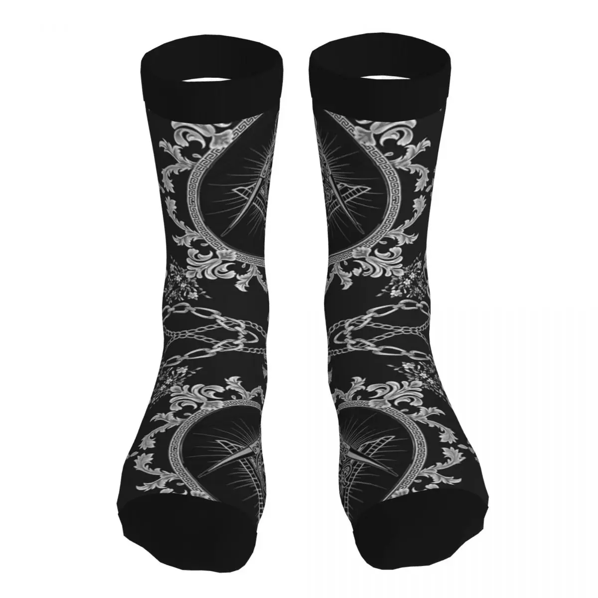 Men Freemasonry Baroque Design Thick Contrast Color Socks 5% Spandex Clothes Leisure Winter Middle Tube Socks Printed Socks
Men Freemasonry Baroque Design Thick Contrast Color Socks 5% Spandex Clothes Leisure Winter Middle Tube Socks Printed Socks