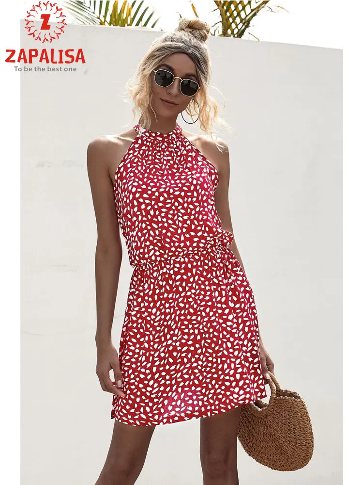 Fashion Summer Print A-Line Dress for Women Patchwork Design Halter Sleeveless Elastic Mid Waist Slim Mini Dress
Fashion Summer Print A-Line Dress for Women Patchwork Design Halter Sleeveless Elastic Mid Waist Slim Mini Dress