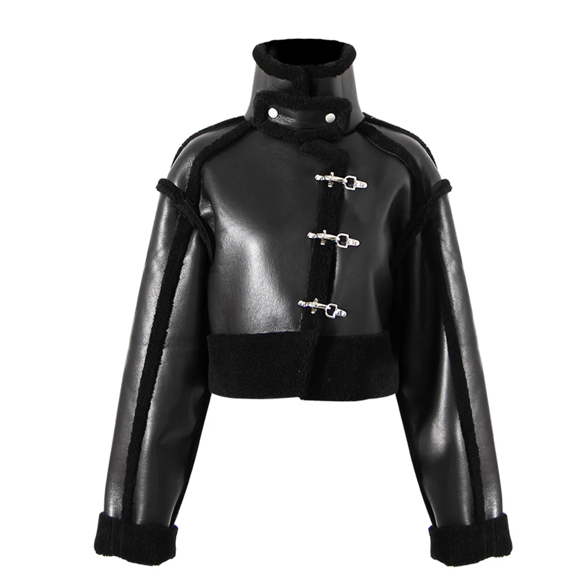 Women's Motorcycle Thickened Fur Coat 2022 Autumn Winter Stand Collar Short Button Coat
Women's Motorcycle Thickened Fur Coat 2022 Autumn Winter Stand Collar Short Button Coat