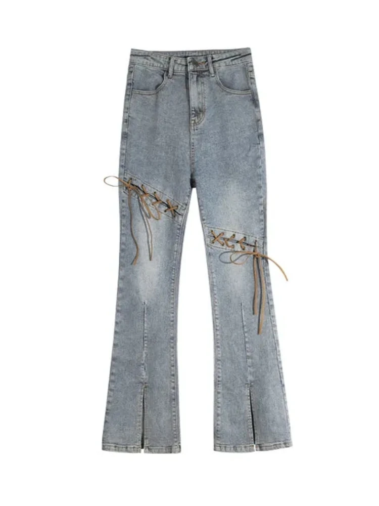 QWEEK 90s Vintage Flare Pants Women Y2K Streetwear Retro Hollow Out Split Slim Jeans Chic Aesthetic Bell Bottom Denim Trousers
QWEEK 90s Vintage Flare Pants Women Y2K Streetwear Retro Hollow Out Split Slim Jeans Chic Aesthetic Bell Bottom Denim Trousers