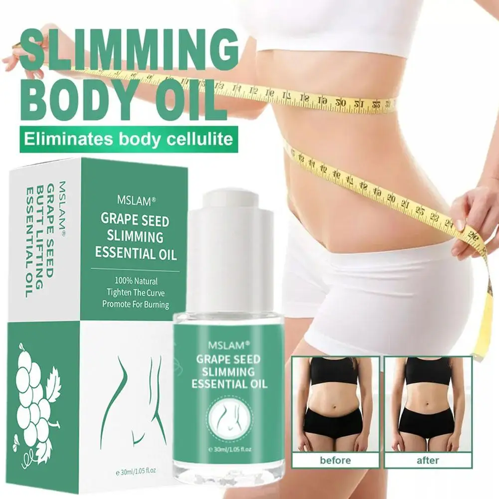 

Slimming Essential Oil Lose Weight Fast Fat Burning Grape Product Effect Thigh Oil Seed Slimming Essence Belly G0M1
