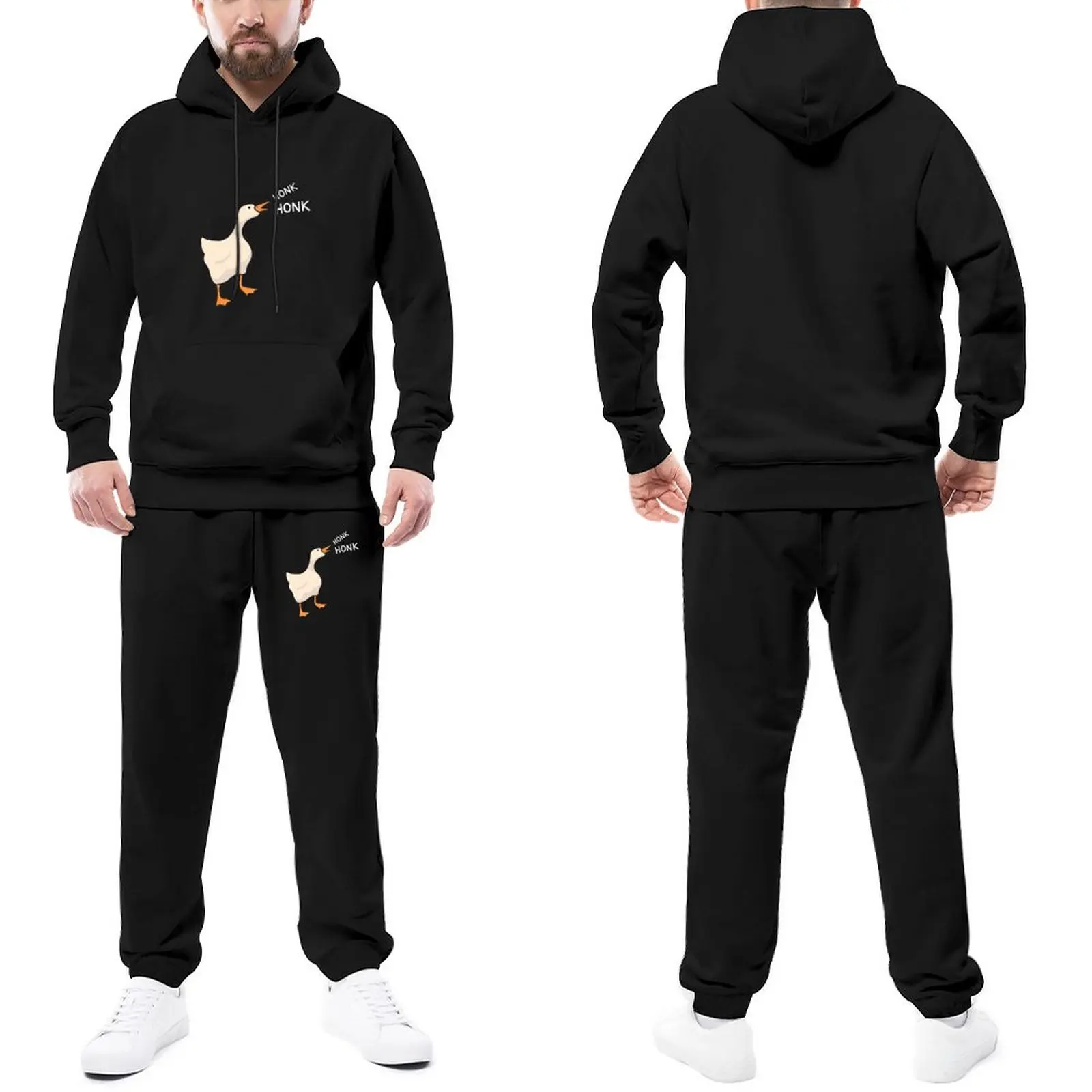 Honk Honk Goose Trapstar Tracksuits Men Goose Game Animals Hoody Sweatpant Set Hip Hop Hoodie Set Street Style Jogger Sportswear
Honk Honk Goose Trapstar Tracksuits Men Goose Game Animals Hoody Sweatpant Set Hip Hop Hoodie Set Street Style Jogger Sportswear