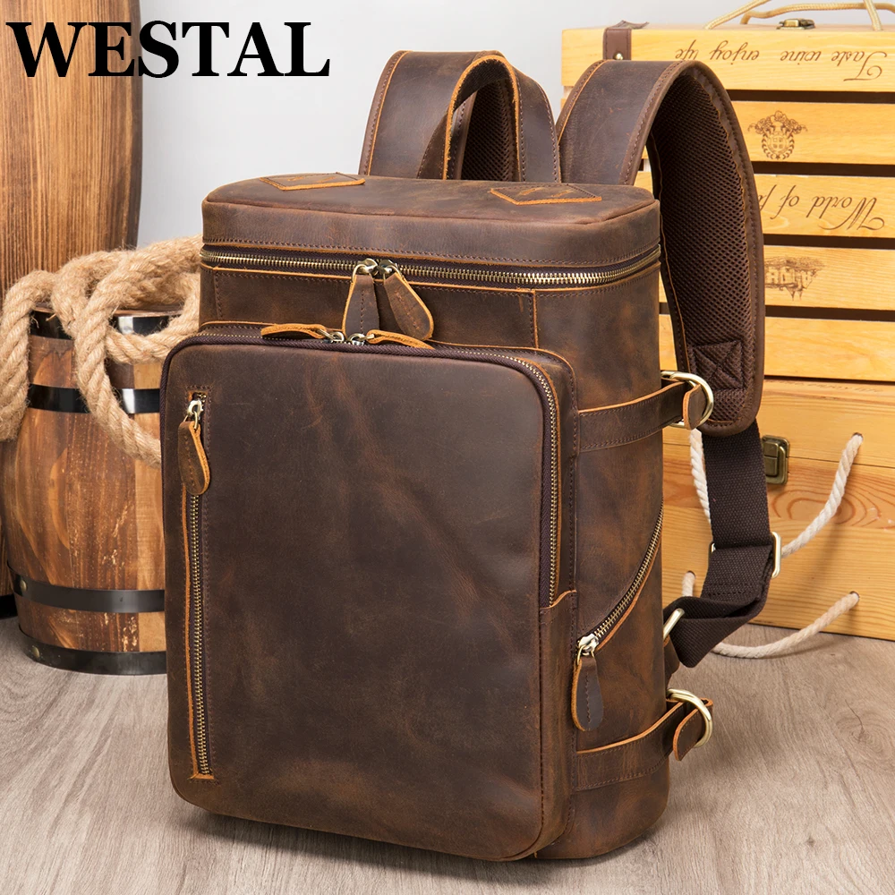 New Crazy Horse Leather Men Luxury Designer Laptop Backpack 13.3 Inch Notebook School Bag Travel Daypack Motorcycle Riding
New Crazy Horse Leather Men Luxury Designer Laptop Backpack 13.3 Inch Notebook School Bag Travel Daypack Motorcycle Riding