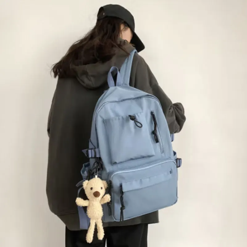 ROSENAME Backpacks Take the bear pendant backpack to travel and store backpack blue
ROSENAME Backpacks Take the bear pendant backpack to travel and store backpack blue