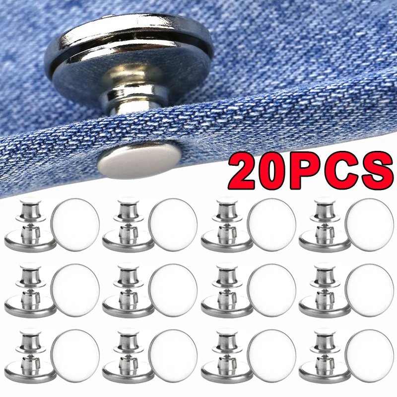 20/4Pcs Adjustable Jeans Buttons Detachable Nail Free Snap Fastener Buttons Waist Tightener Buckles For DIY Sewing Accessories
20/4Pcs Adjustable Jeans Buttons Detachable Nail Free Snap Fastener Buttons Waist Tightener Buckles For DIY Sewing Accessories