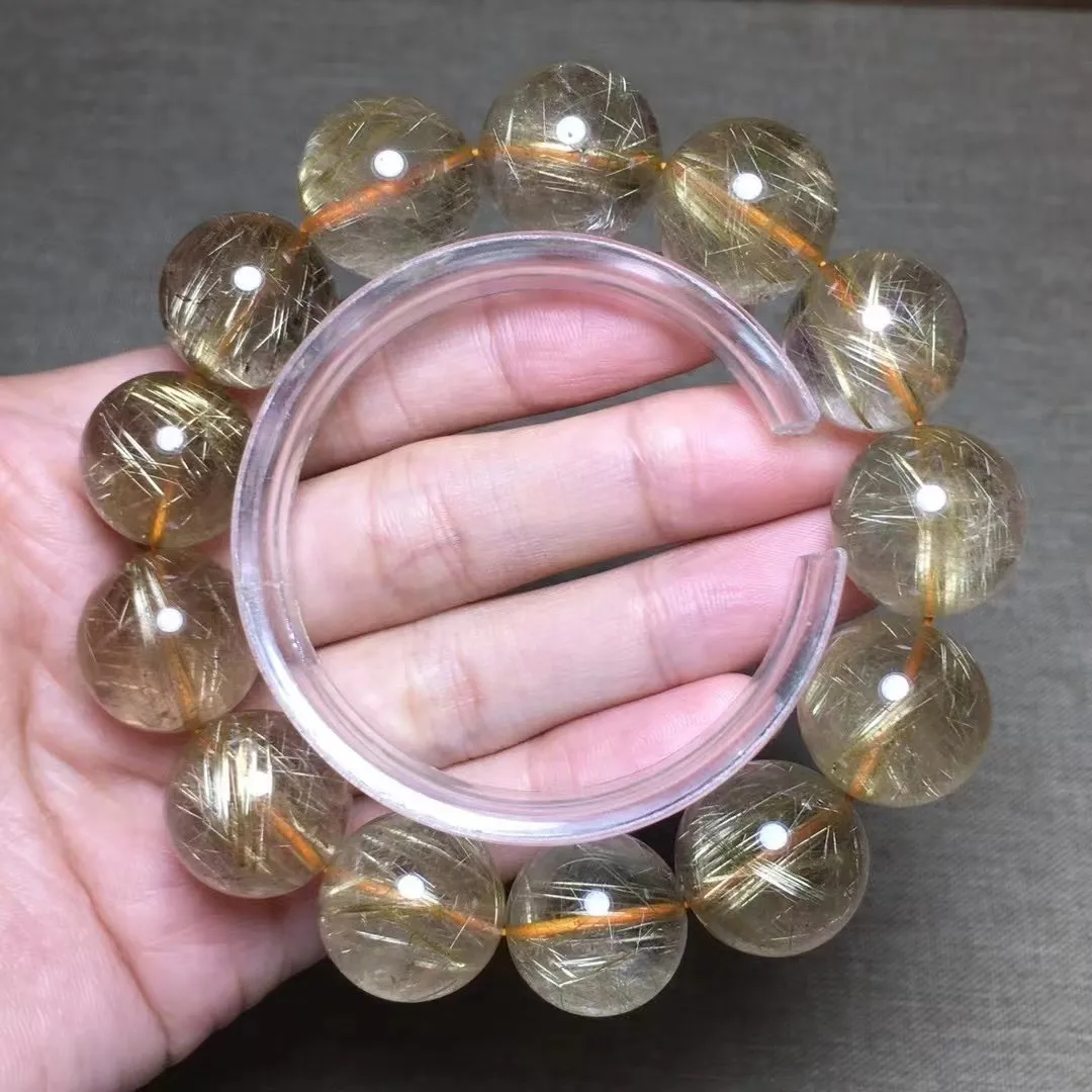 17mm Natural Gold Rutilated Quartz Bracelet For Woman Lady Man Wealth Gift Healing Crystal Beads Reiki Gemstone Jewelry AAAAA
17mm Natural Gold Rutilated Quartz Bracelet For Woman Lady Man Wealth Gift Healing Crystal Beads Reiki Gemstone Jewelry AAAAA