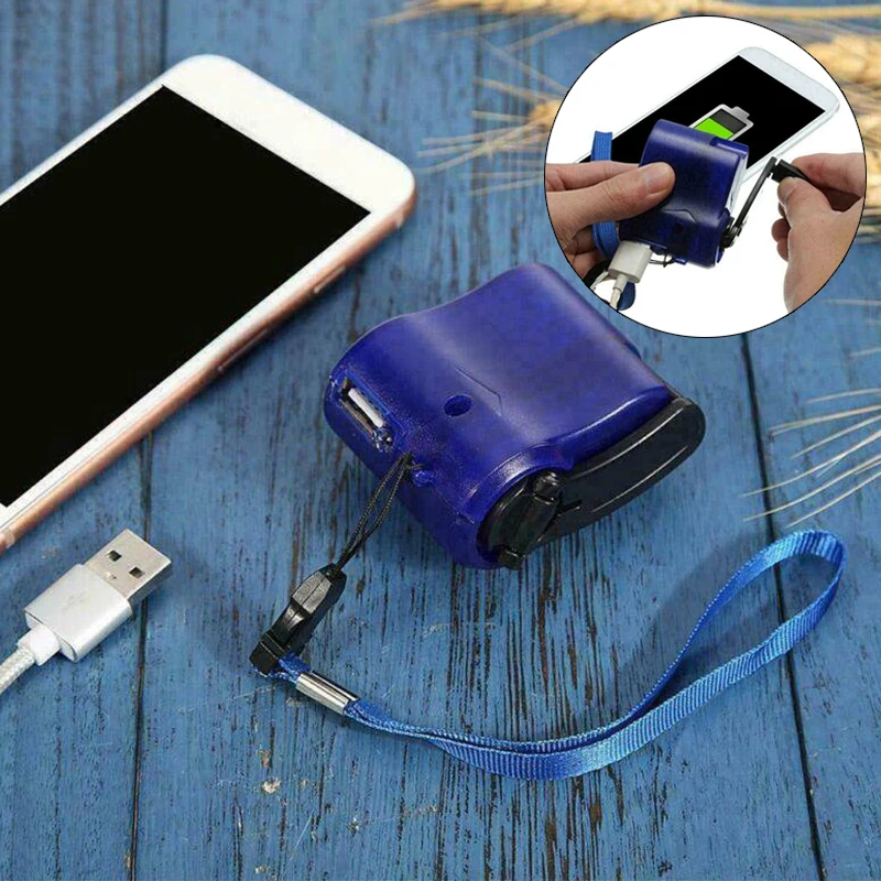 

Phone Charger Manual Charging Dynamo Generator Emergency Hand Crank USB Charger