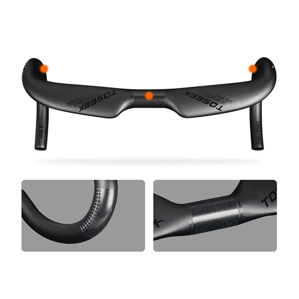 TOSEEK Full Carbon Compact Road Bike Handlebar Bicycle Bar 440/420/400mm Bike Lightweight Curved Handlebar Drop Bar Replace
TOSEEK Full Carbon Compact Road Bike Handlebar Bicycle Bar 440/420/400mm Bike Lightweight Curved Handlebar Drop Bar Replace