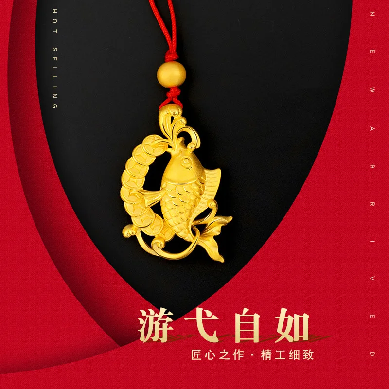 gold jewelry solid rich and noble fish necklace sand gold high fixed type men and women's same coin goldfish source wholesale
gold jewelry solid rich and noble fish necklace sand gold high fixed type men and women's same coin goldfish source wholesale