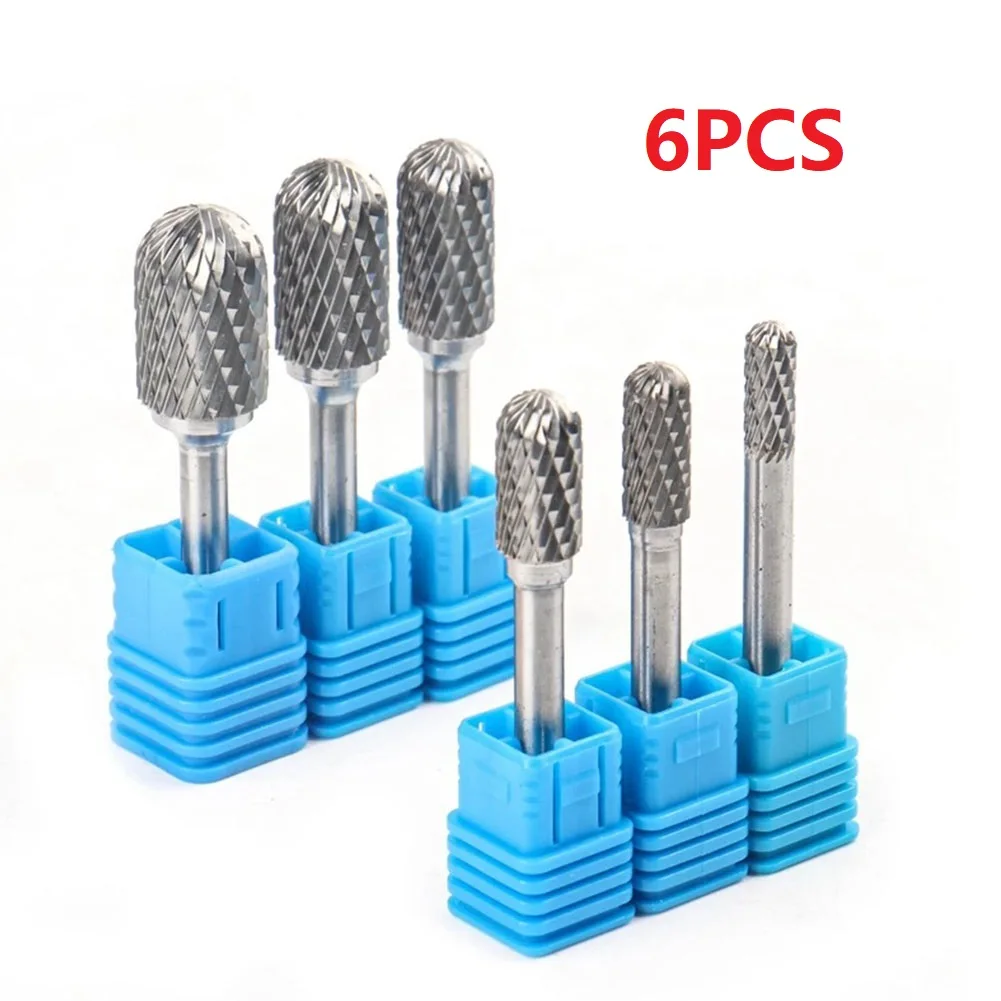 6pcs CX Type Head Tungsten Carbide Rotary File Tool Point Burr Grinder Abrasive Drill Milling Carving Bit Tools 6/8/10/12/14/16m
6pcs CX Type Head Tungsten Carbide Rotary File Tool Point Burr Grinder Abrasive Drill Milling Carving Bit Tools 6/8/10/12/14/16m