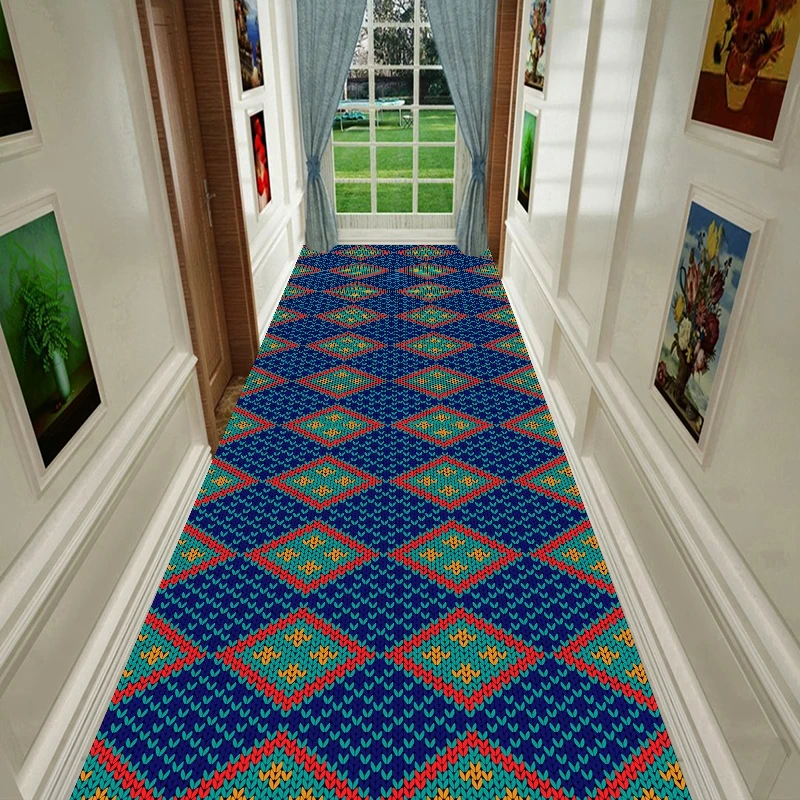 Reese Lobby Carpets Living Room Bedroom Porch Rug Diamond Red Blue Orange Turquoise Knit Pattern Hallway Corridor Aisle Entrance
Reese Lobby Carpets Living Room Bedroom Porch Rug Diamond Red Blue Orange Turquoise Knit Pattern Hallway Corridor Aisle Entrance