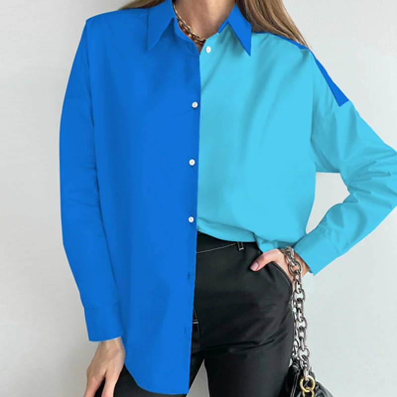 Модная рубашка с отложным воротником и длинными рукавами, женский весенний однобортный Свободный Топ с отложным воротником, новая офисная ... 
Модная рубашка с отложным воротником и длинными рукавами, женский весенний однобортный Свободный Топ с отложным воротником, новая офисная ...