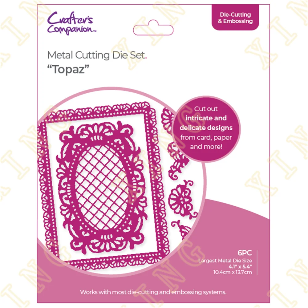 Topaz Flower Border Frame Metal Craft Cutting Dies DIY Scrapbook Paper Diary Decoration Card Handmade Embossing 2023 New Product
Topaz Flower Border Frame Metal Craft Cutting Dies DIY Scrapbook Paper Diary Decoration Card Handmade Embossing 2023 New Product