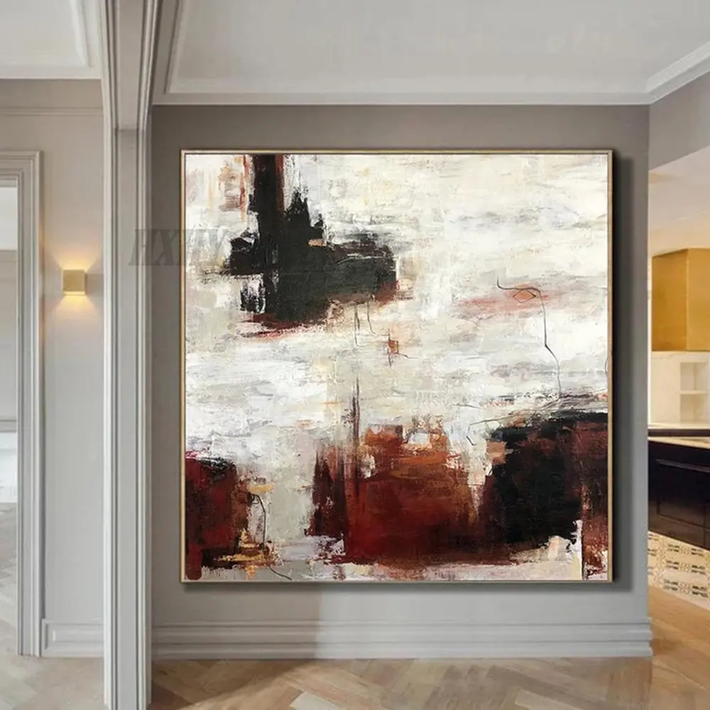 Abstract On White Wall Art Original Oil Artwork Black Red Artwork Heavy Textured Art For Guest Room Decor Handmade Oil Painting
Abstract On White Wall Art Original Oil Artwork Black Red Artwork Heavy Textured Art For Guest Room Decor Handmade Oil Painting