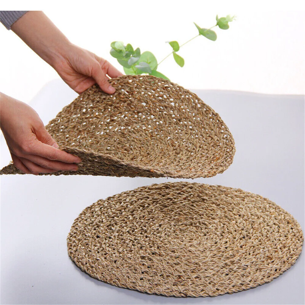 Cup Mat Round Natural Rattan Hot Pad Hand Woven Hot Insulation Placemats Grass Weave Table Padding 2pcs Kitchen Accessories
Cup Mat Round Natural Rattan Hot Pad Hand Woven Hot Insulation Placemats Grass Weave Table Padding 2pcs Kitchen Accessories