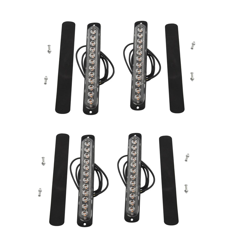 4Pcs 12LED Amber Led Light-Head Emergency Beacon Hazard Warning Light Flashing Strobe Light Bar Surface Mount
4Pcs 12LED Amber Led Light-Head Emergency Beacon Hazard Warning Light Flashing Strobe Light Bar Surface Mount