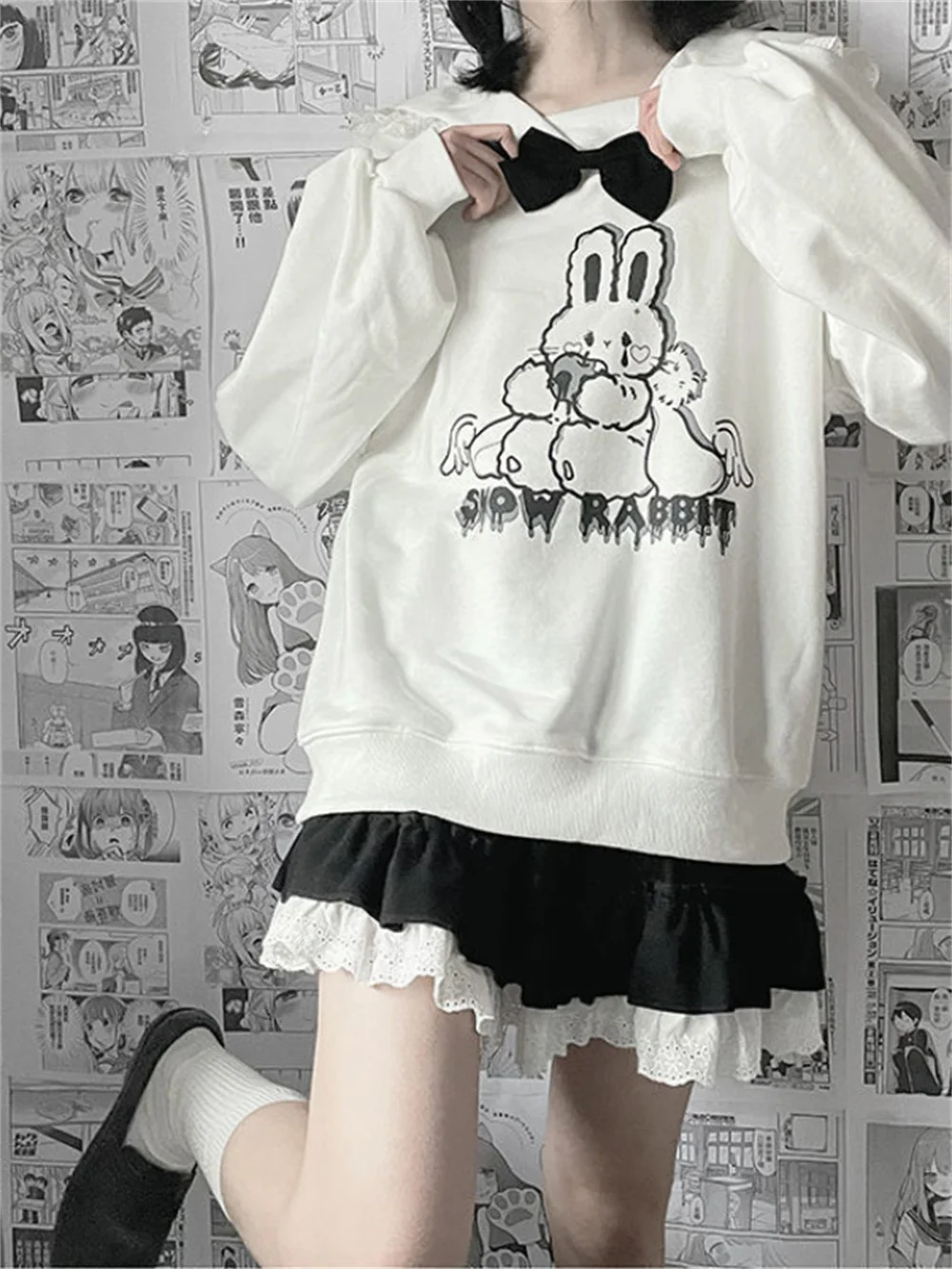 Корейский свитшот с милым принтом, женские милые толстовки Kawaii Alt, японский и корейский стиль Y2k, милые толстовки для девочек в стиле 1920-х, Сво...
Корейский свитшот с милым принтом, женские милые толстовки Kawaii Alt, японский и корейский стиль Y2k, милые толстовки для девочек в стиле 1920-х, Сво...