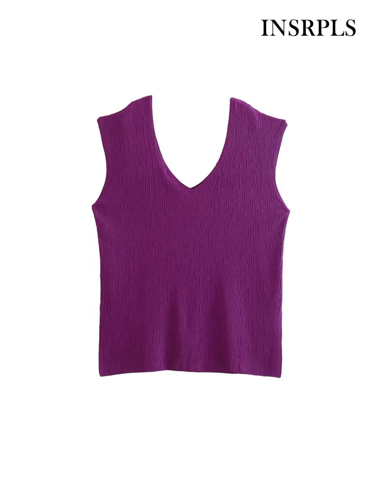 INSRPLS Women Fashion Side Vents Loose Textured Knit Vest Sweater Vintage V Neck Sleeveless Female Waistcoat Chic Tops
INSRPLS Women Fashion Side Vents Loose Textured Knit Vest Sweater Vintage V Neck Sleeveless Female Waistcoat Chic Tops