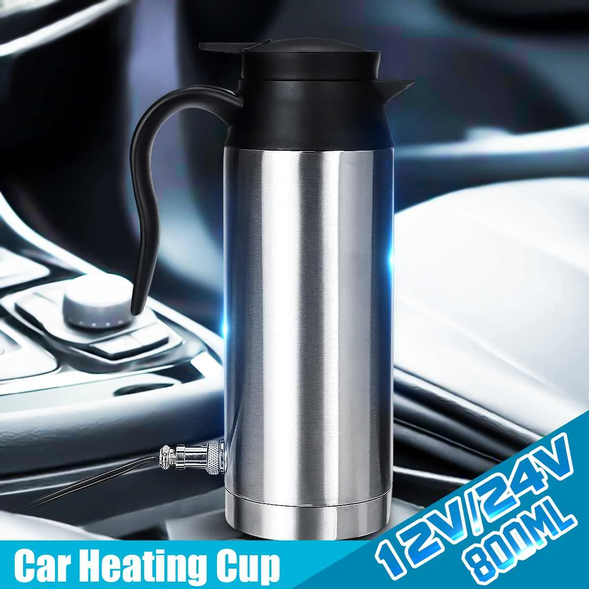 12V 24V 800ml Vehicular Kettle Car Electric Hrating Pot Stainless Steel Coffee Mug Cigarette Lighter Heated Auto Kettle Tea
12V 24V 800ml Vehicular Kettle Car Electric Hrating Pot Stainless Steel Coffee Mug Cigarette Lighter Heated Auto Kettle Tea